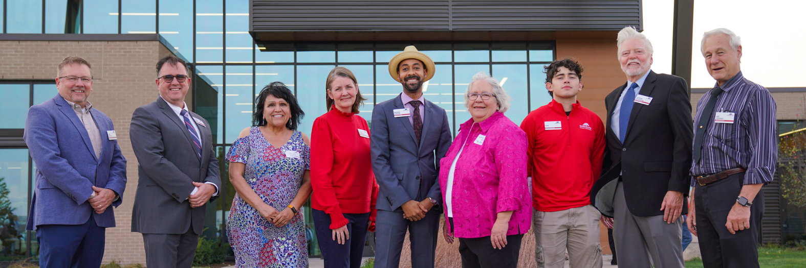 The board of trustees at the ground breaking ceremony for the new SNT building. 