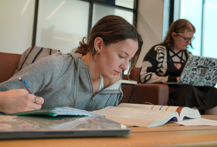 Students studying