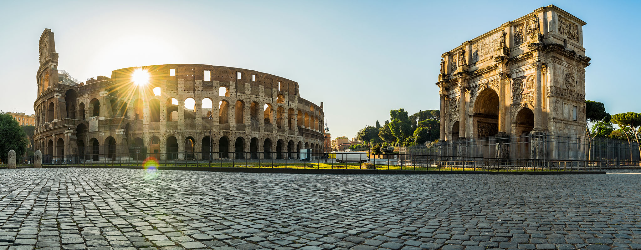 street view of the colosseum in Rome Italy.