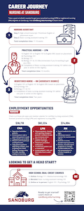 nursing info graphic about the pat to become a nurse.