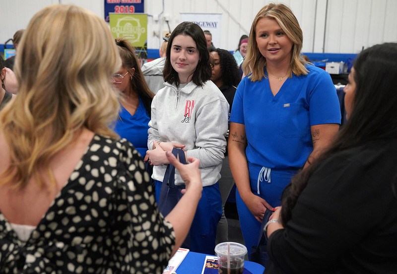 students at career expo