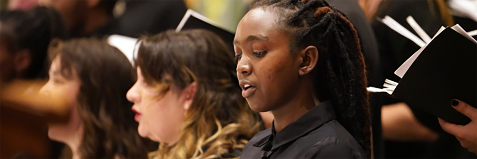 Students singing