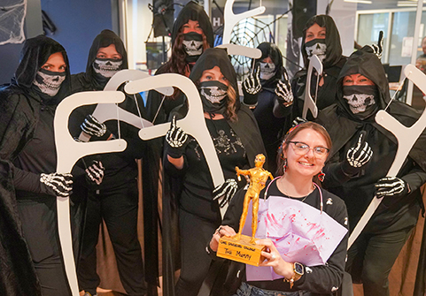 Dental hygiene faculty and staff in Halloween costumes