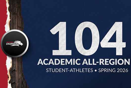 Infographic reading 104 academic all-region student-athletes for spring 2026